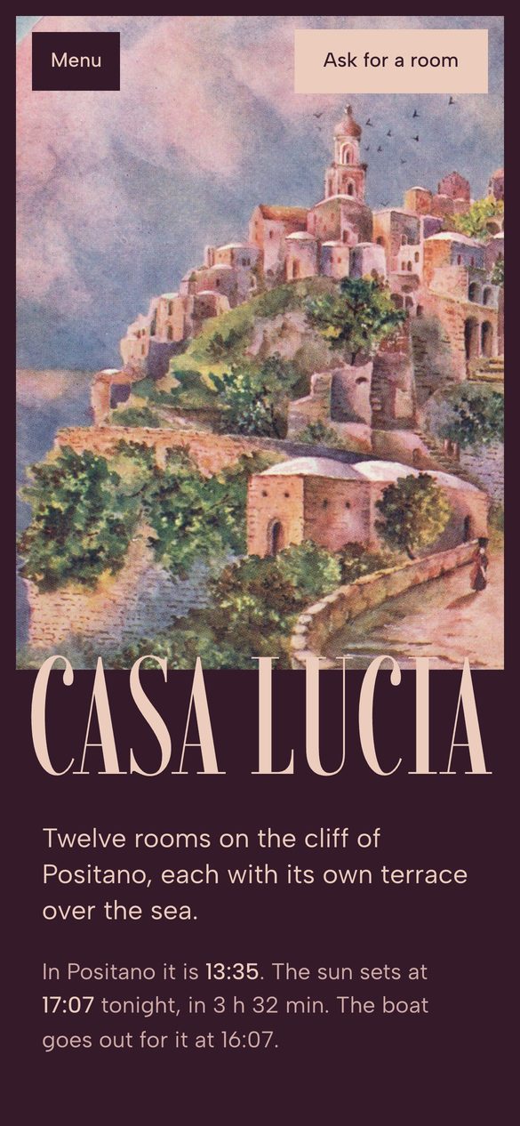 Casa Lucia on a phone