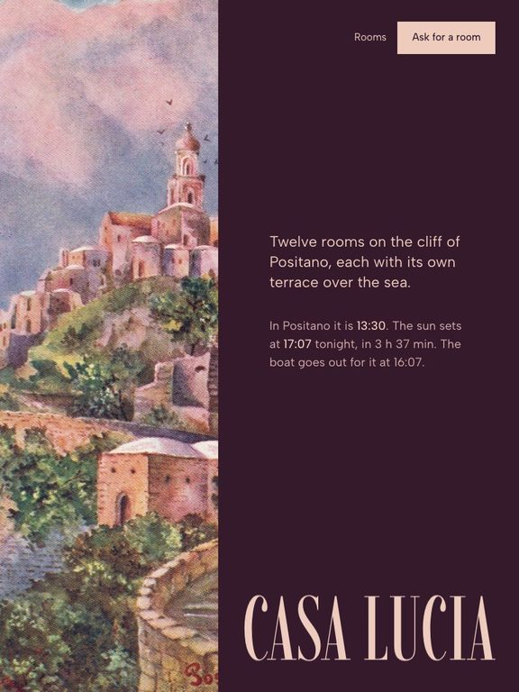 Casa Lucia on a tablet